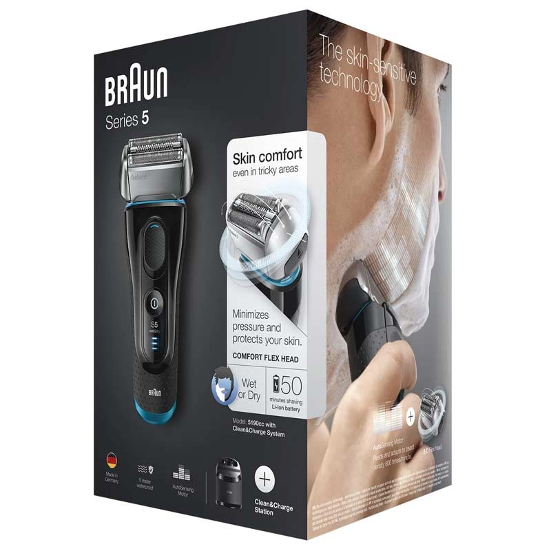 Braun Series 5-5190cc Elektrorasierer schwarz-blau