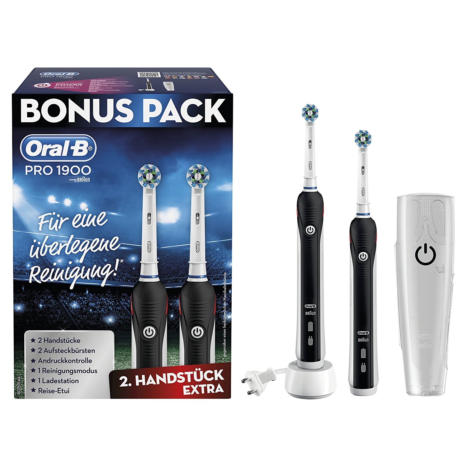 Braun Oral-B PRO 1900 Black Elektrische Zahnbürste Ausstellungsgerät