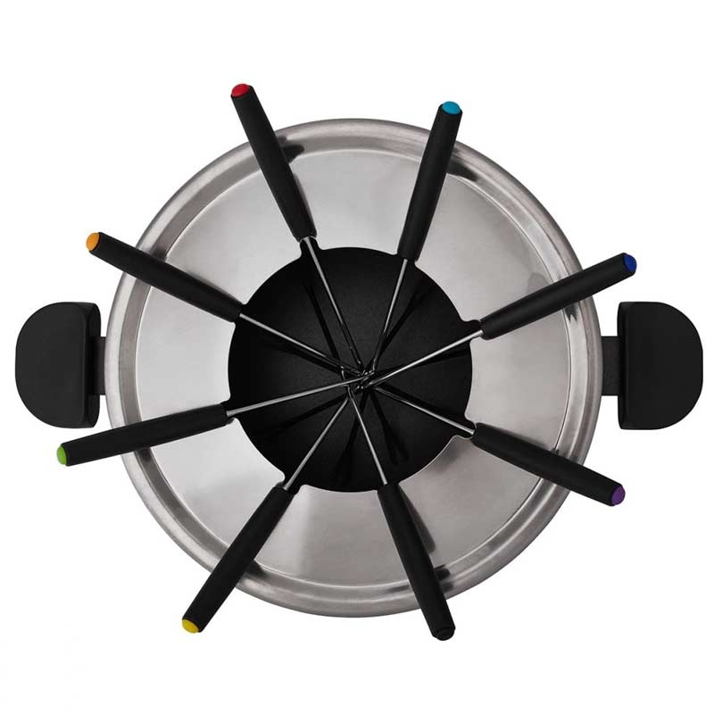 Cloer 6679 Fondue-Set (Aluminium Topf, 8 Gabeln)