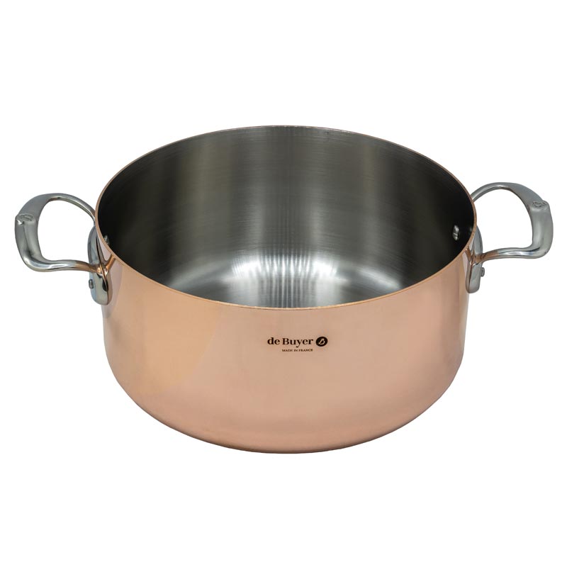 DeBuyer 6242.28 Gemüsetopf mit Deckel Kupfer braun