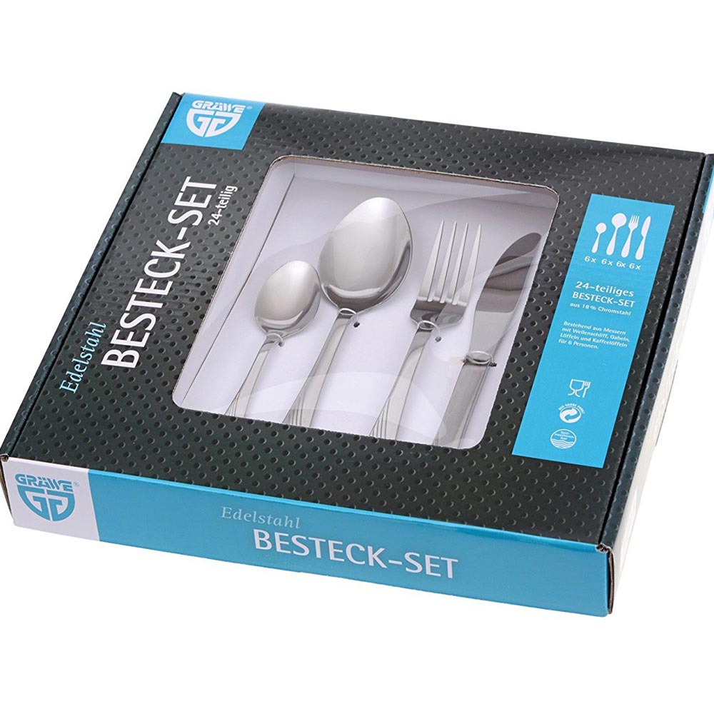 Gräwe Tafelbesteck Besteckset 24-tlg. Edelstahl für 6 Personen