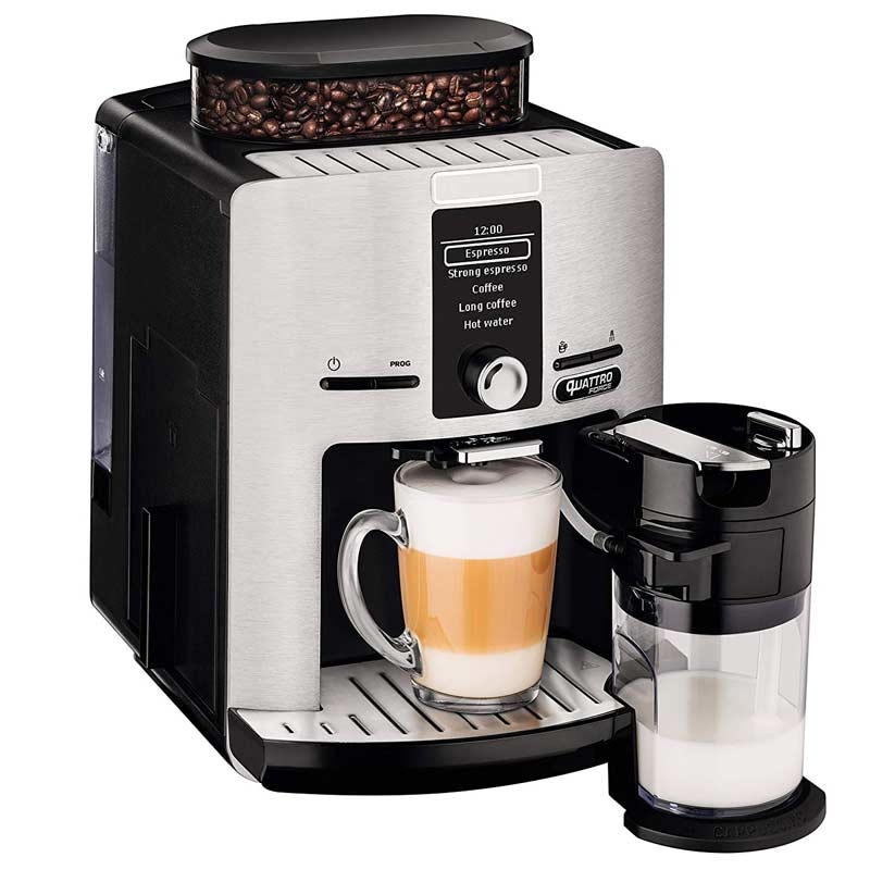 Krups EA82FD Kaffeevollautomat Latt'Espress Quattro Force mit Aluminiumfront