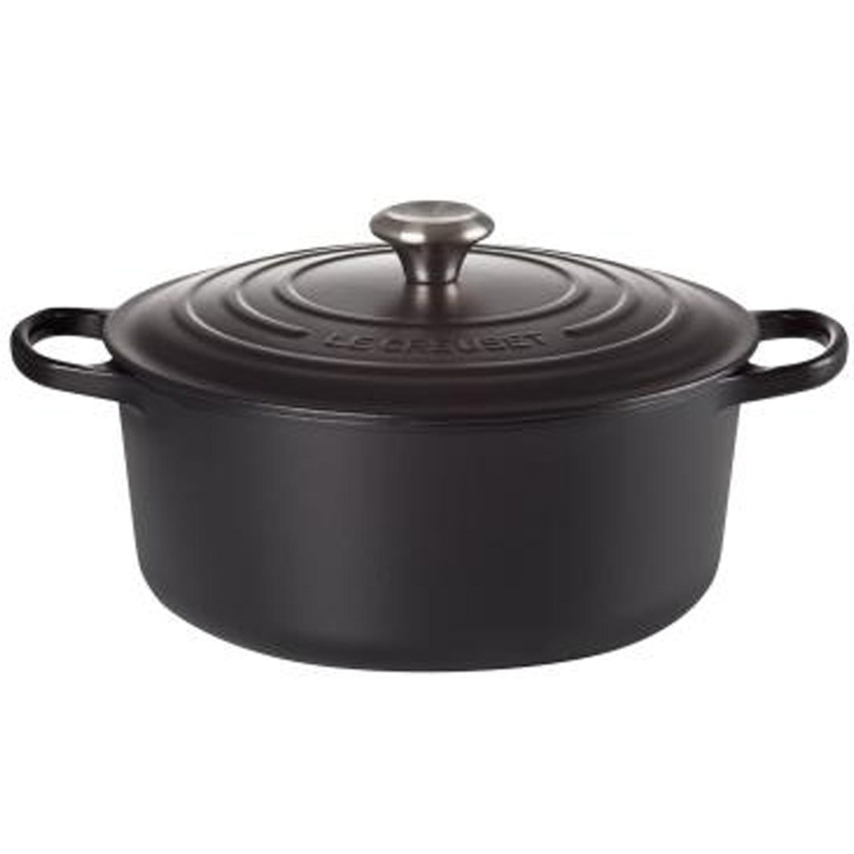 Le Creuset Bräter Signature Rund Gusseisen Schwarz 26cm