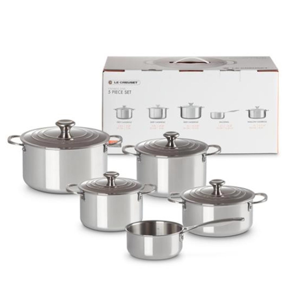 Le Creuset 3-Ply Plus Topfset 5-teilig