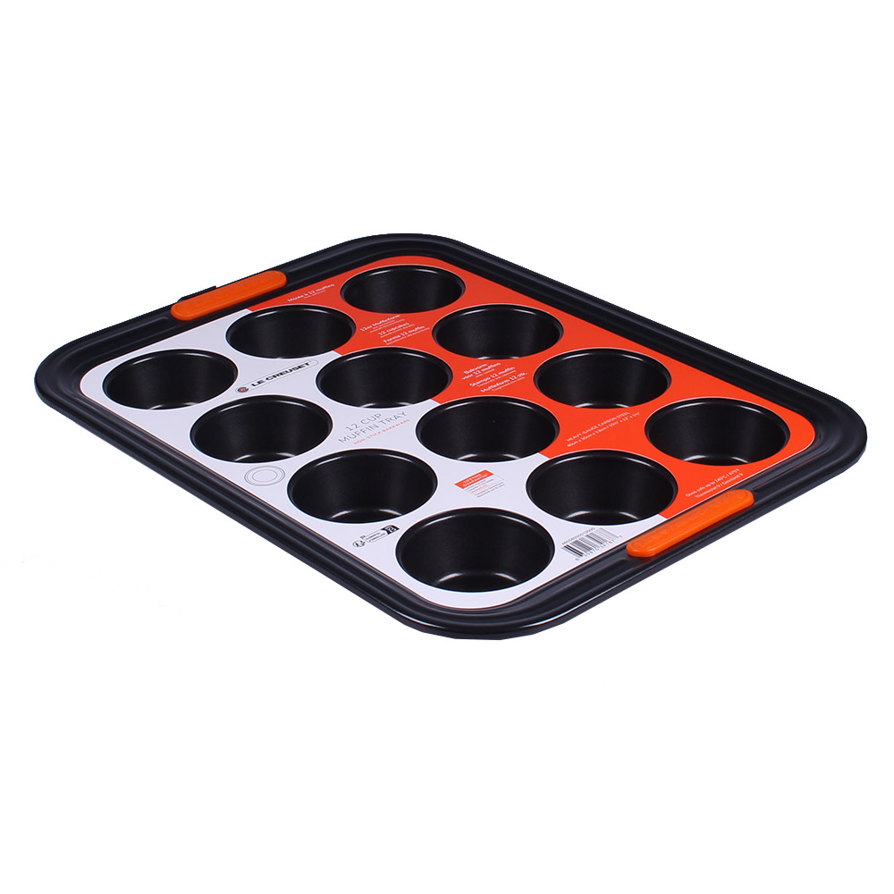 Le Creuset Antihaft Muffinform anthrazit/orange