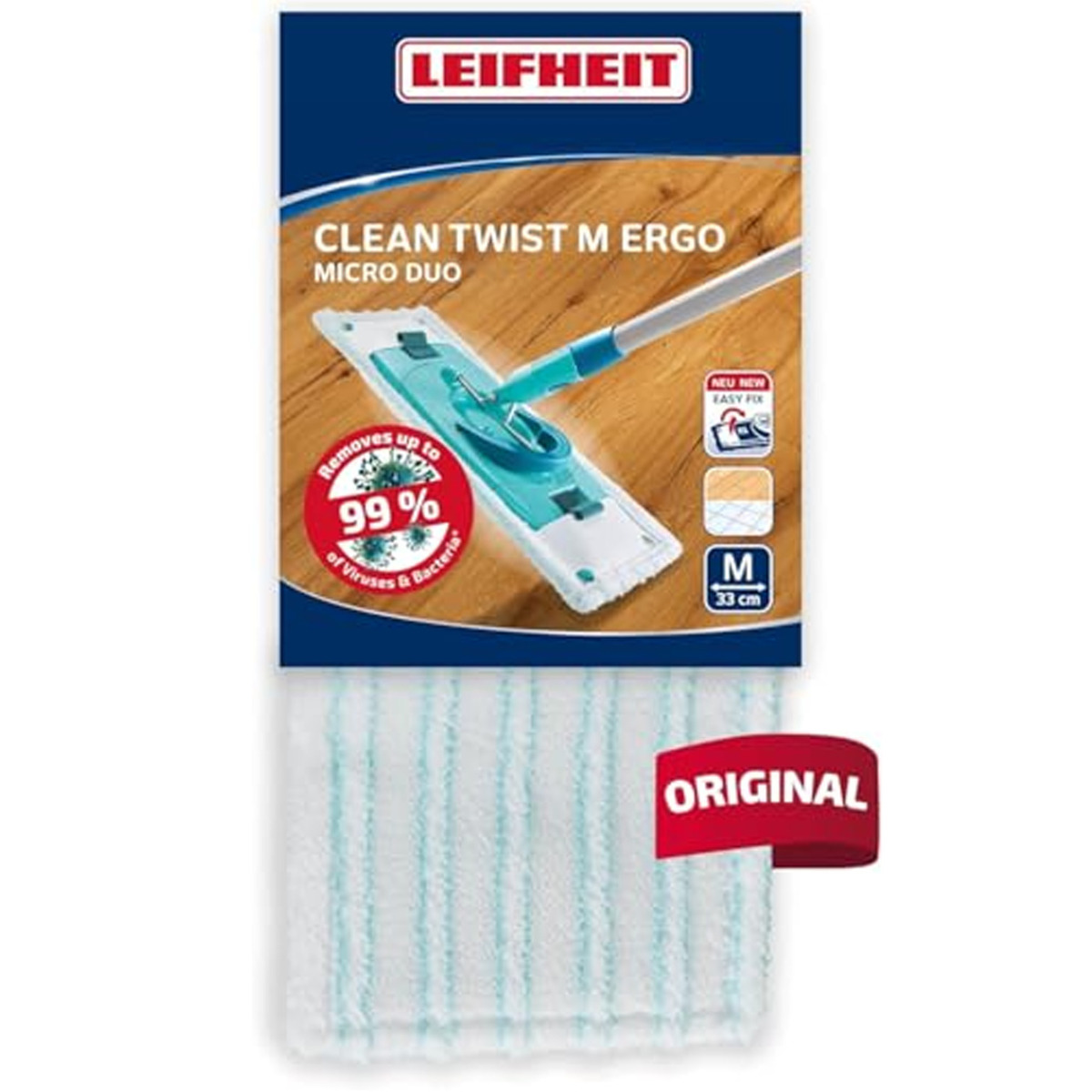 Leifheit CLEAN TWIST M Ergo Micro Duo Wischbezug