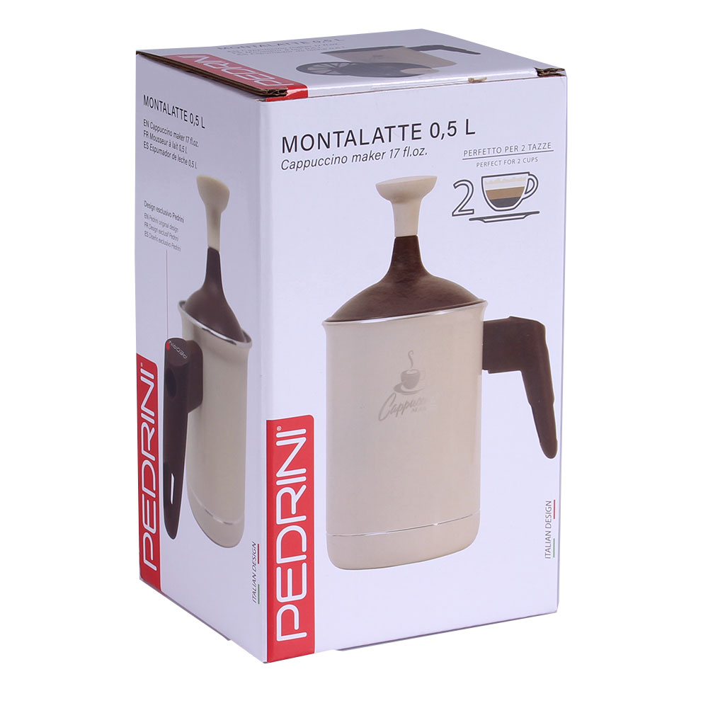 Pedrini Milk Frother Creamer 500ml braun/beige (2.Wahl)