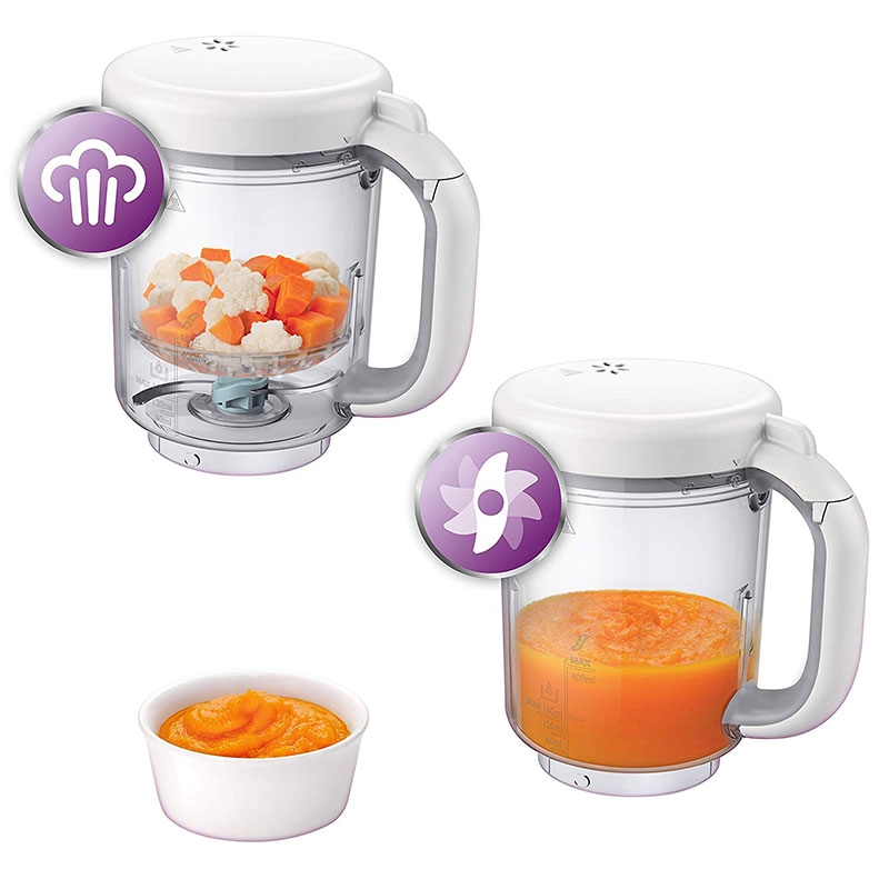 Philips AVENT 2-in1-Babynahrungszubereiter Dampfgaren & Mixen