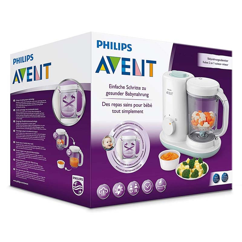 Philips AVENT 2-in1-Babynahrungszubereiter Dampfgaren & Mixen