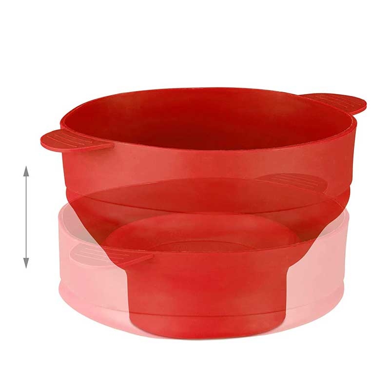 Relaxdays Popcorn Maker Silikon für die Mikrowelle rot