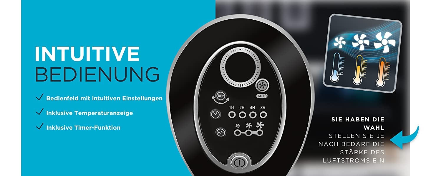 Rowenta VU6670 Eole Infinite Turmventilator mit Fernbedienung