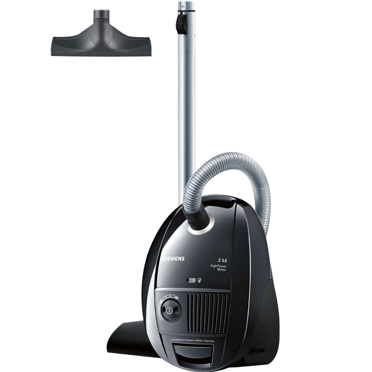 Siemens VSZ3B212 Staubsauger 700 W mit Staubbeutel inkl. Parkettbürste schwarz