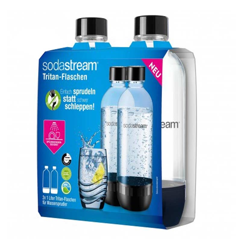 Sodastream 2 Flaschen 1 Liter spülmaschinenfest