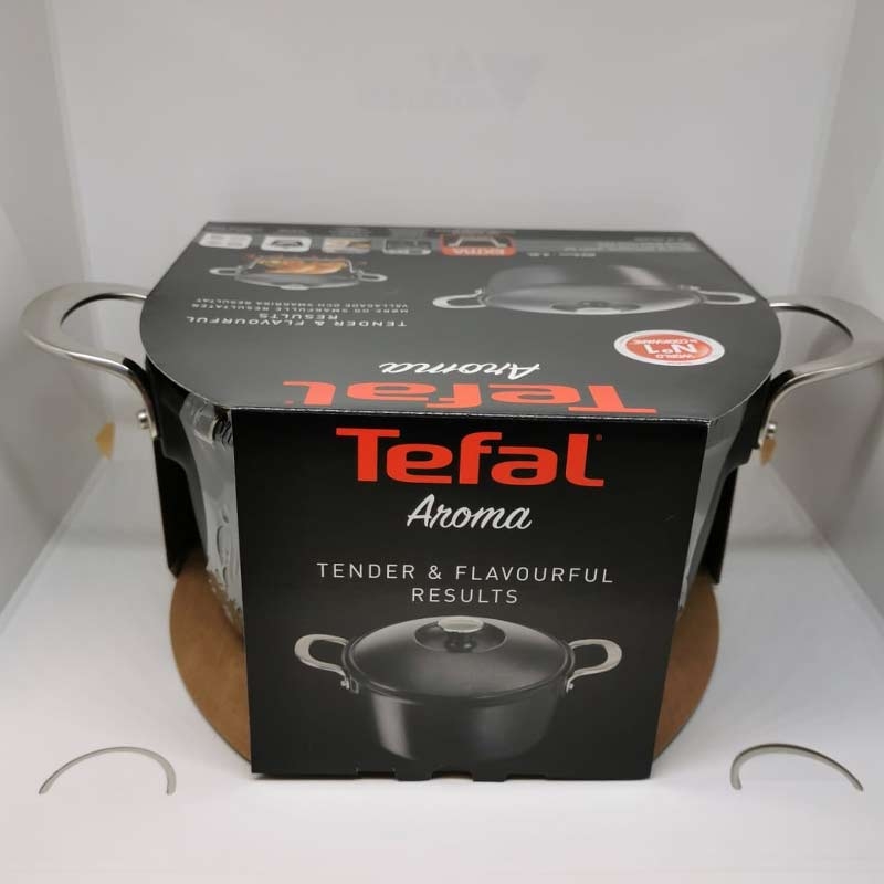 Tefal E2157014 Schmortopf mit Deckel Gusseisen/Alu 24cm induktionsgeeiegnet