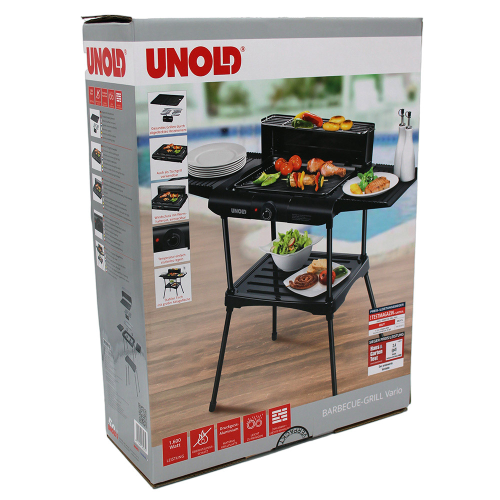 Unold 58565 BBQ-Grill Vario Barbeque-Standgrill schwarz