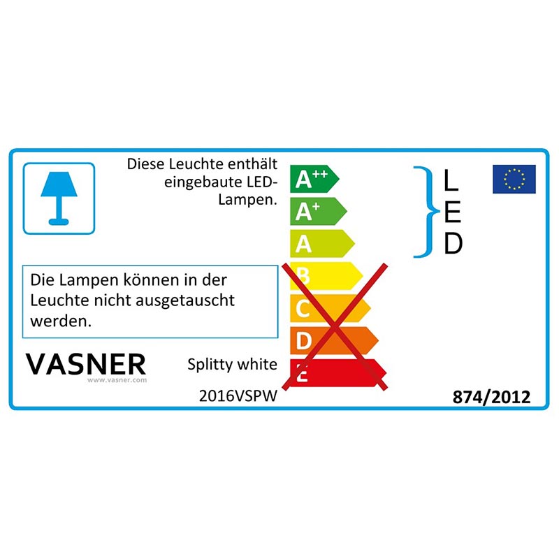 Vasner Lumbeat LED Schreibtischlampe weiß