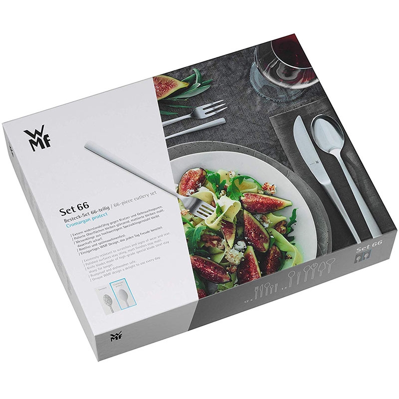 WMF Merit Besteckset 66-teilig mit Servierbesteck für 12 Personen