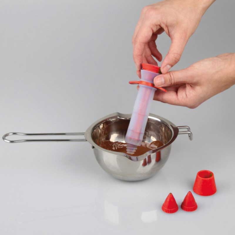 Dr. Oetker Silikon-Dekorierstift inkl. 2 Tüllen und Ständer