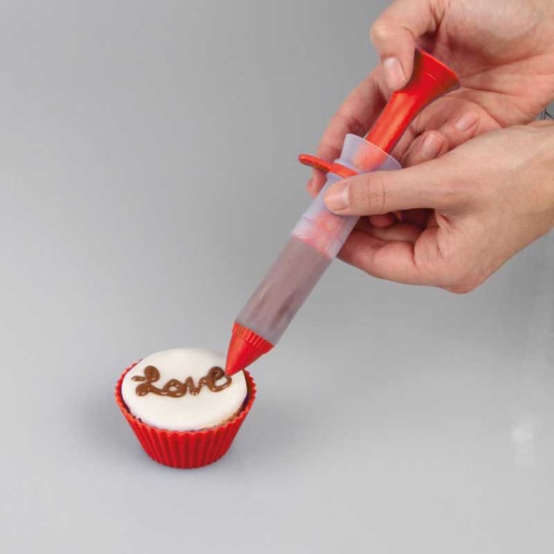 Dr. Oetker Silikon-Dekorierstift inkl. 2 Tüllen und Ständer (2. Wahl)