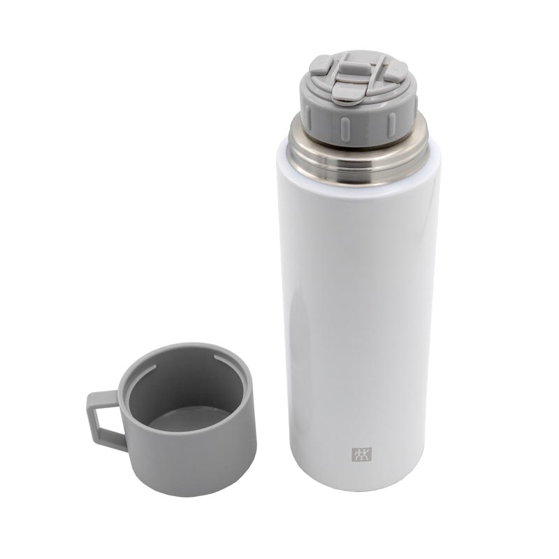 Zwilling Thermo Isolierflasche Integrierte Tasse Thermokanne weiß