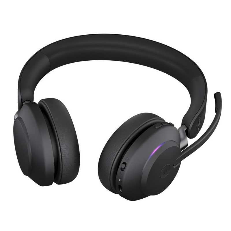 Jabra Evolve 2 65 MS Stereo Headset On Ear schwarz