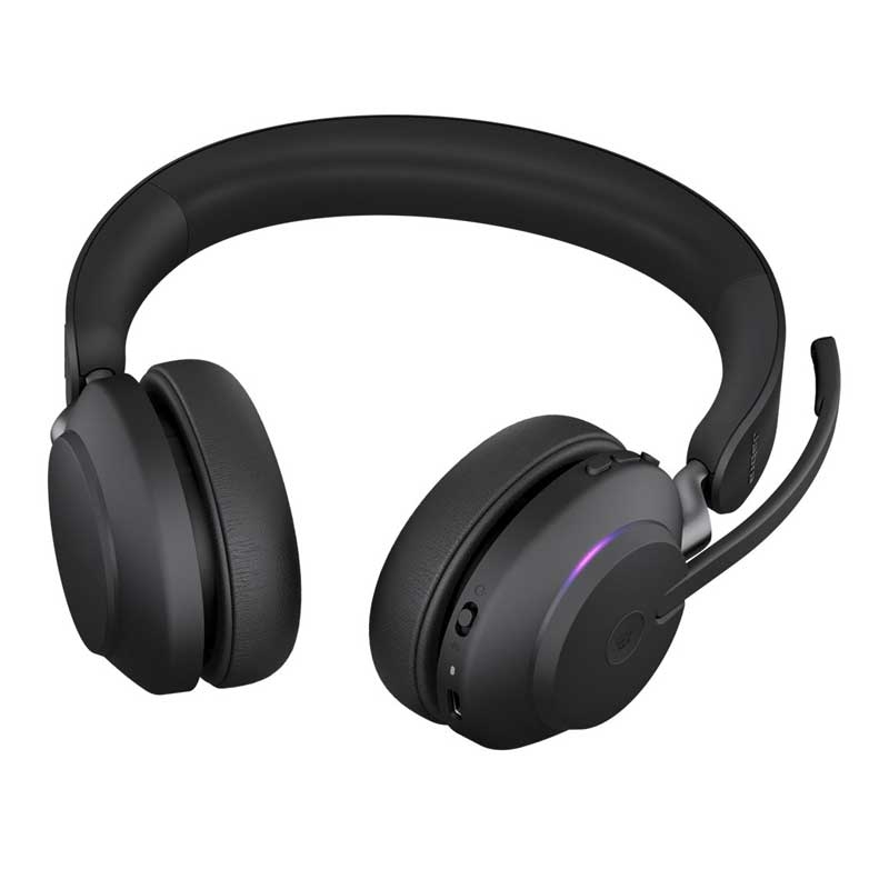 Jabra Evolve 2 65 MS Teams Headset On Ear schwarz