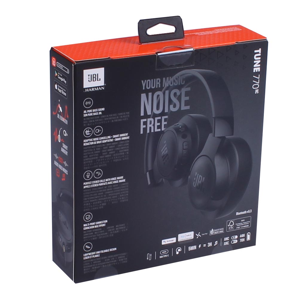 JBL Tune 770NC Over Ear Bluetooth Kopfhörer schwarz (2.Wahl)