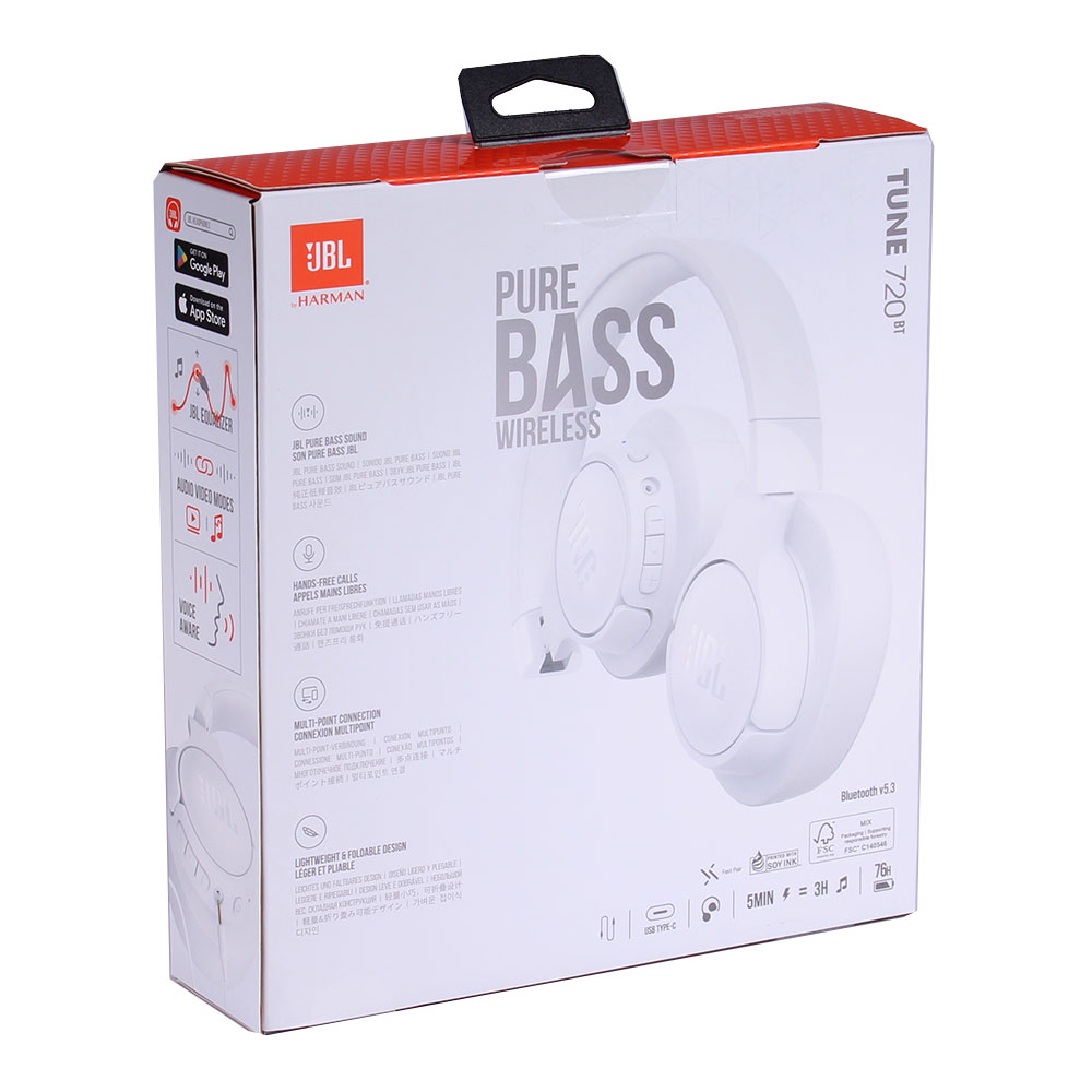 JBL Tune 720 BT Wireless Over-Ear-Kopfhörer weiß