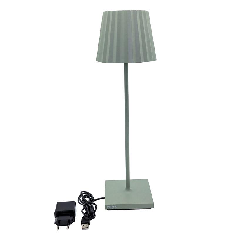 Sompex Troll LED-Tischleuchte grün inkl. Ladestation