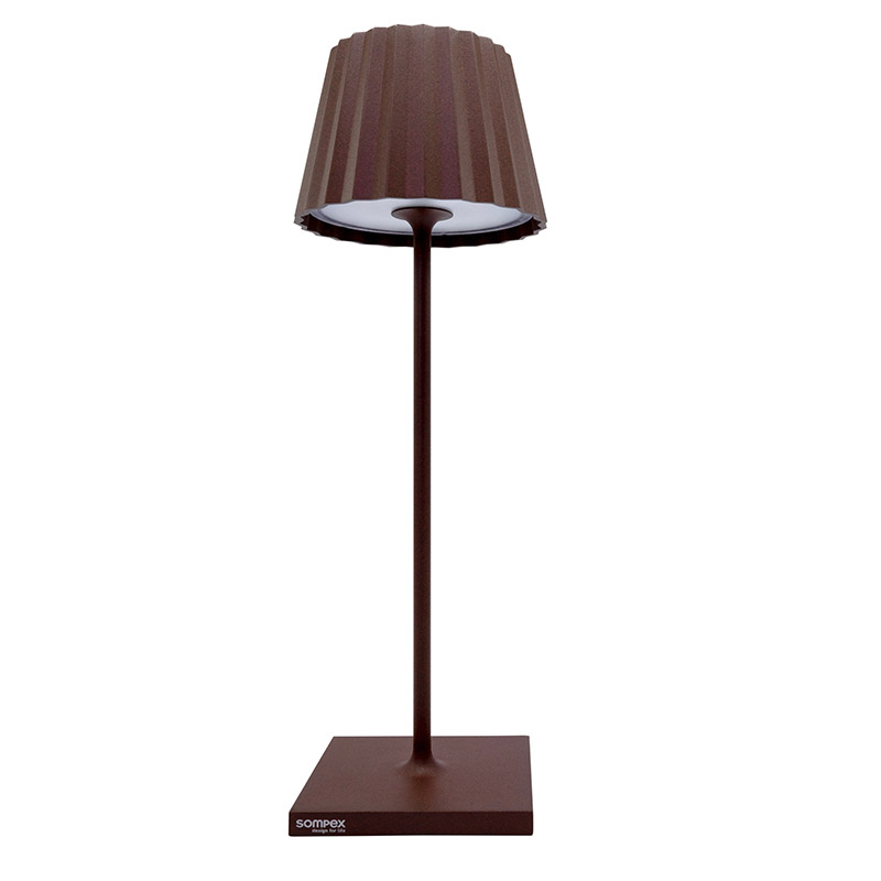 Sompex Troll LED-Tischleuchte braun inkl. Ladestation