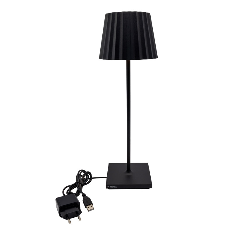 Sompex Troll LED-Tischleuchte schwarz inkl. Ladestation