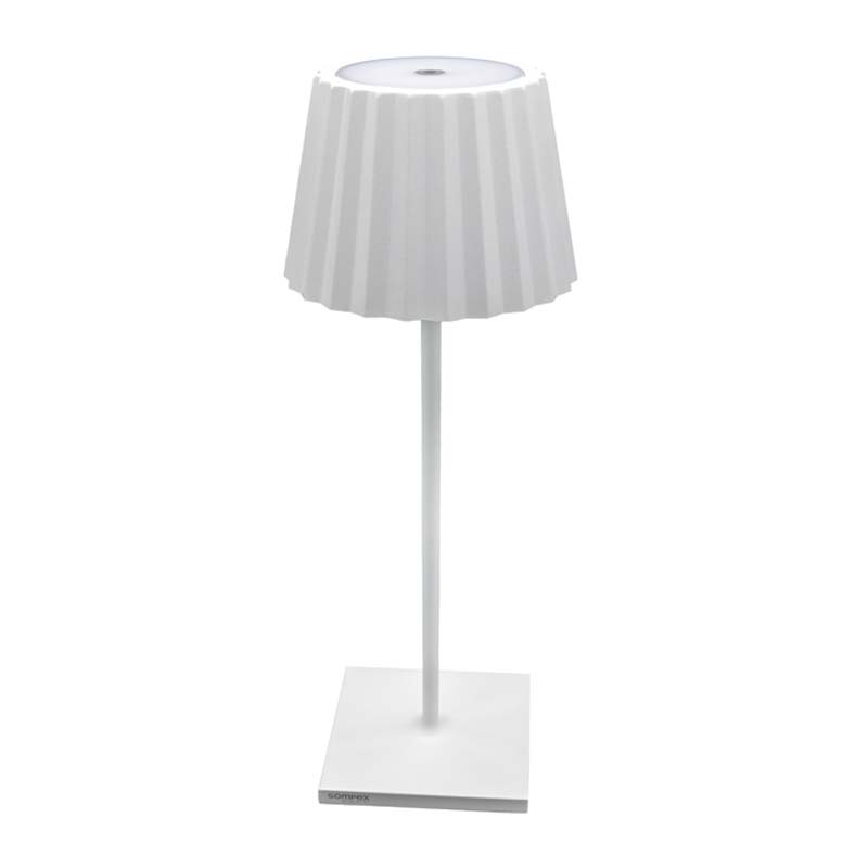 Sompex Troll LED-Tischleuchte weiß inkl. Ladestation