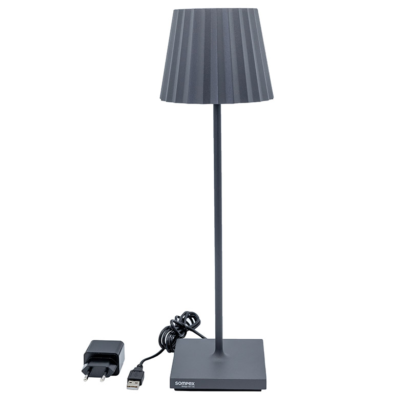 Sompex Troll LED-Tischleuchte anthrazit inkl. Ladestation