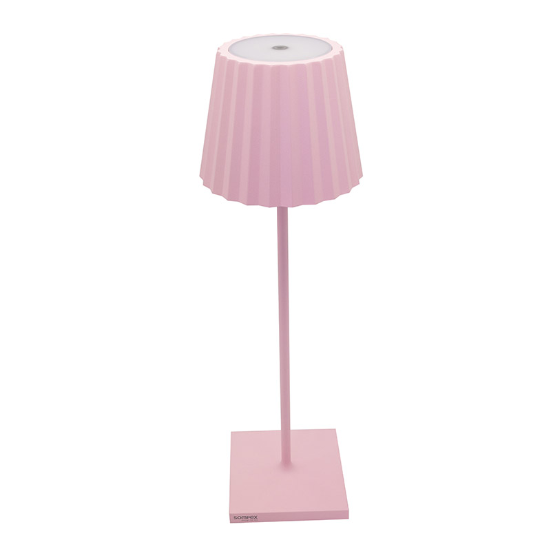 Sompex Troll LED-Tischleuchte rosa inkl. Ladestation