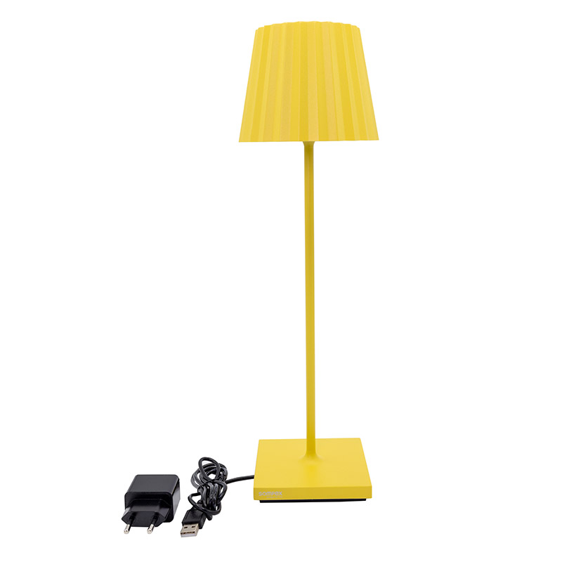 Sompex Troll LED-Tischleuchte gelb inkl. Ladestation