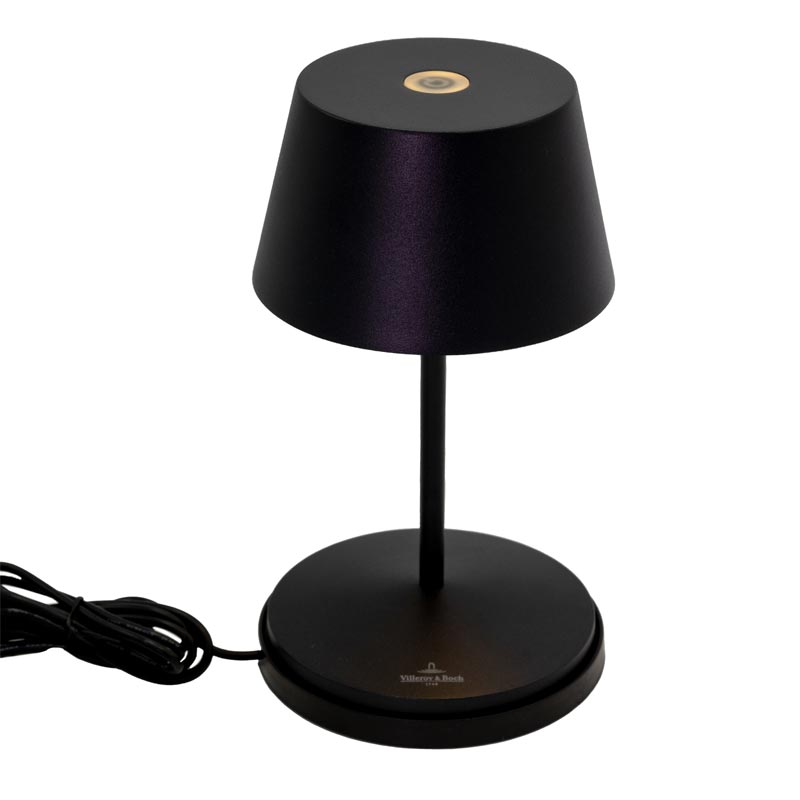 Villeroy & Boch Tischleuchte Seoul 2.0 LED mit Akku & Ladestation schwarz