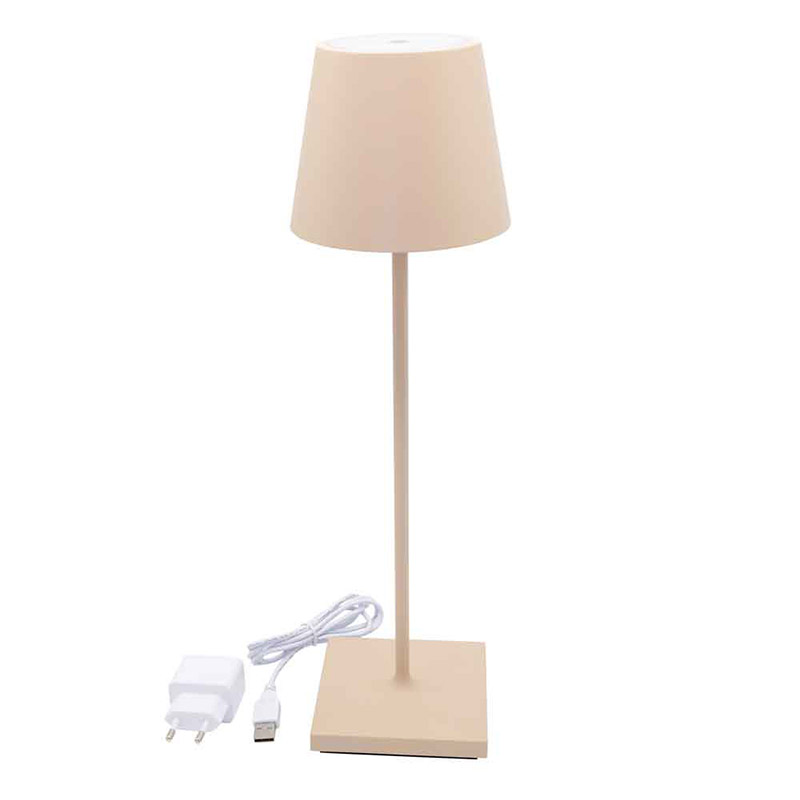 Zafferano Poldina Pro Dimmbare LED-Tischlampe aus Aluminium sand