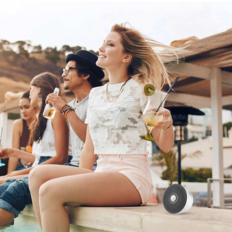 August MS430 wasserfester Bluetooth Lautsprecher weiß