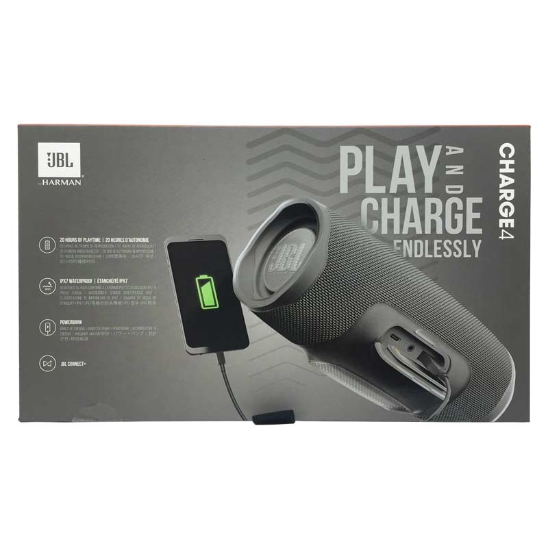 JBL Charge 4 Bluetooth-Lautsprecher grau