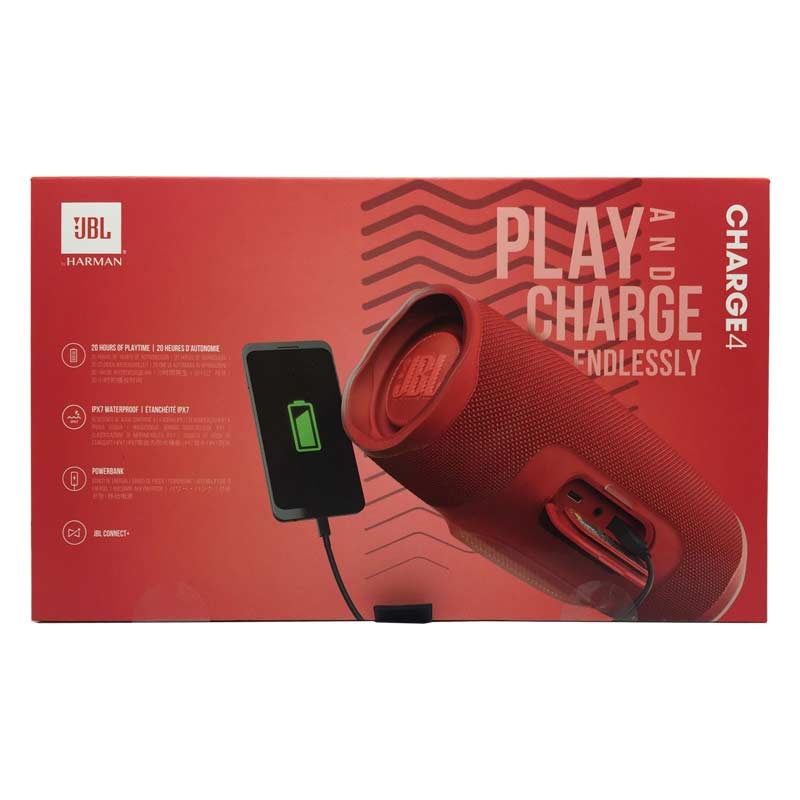 JBL Charge 4 Bluetooth-Lautsprecher rot