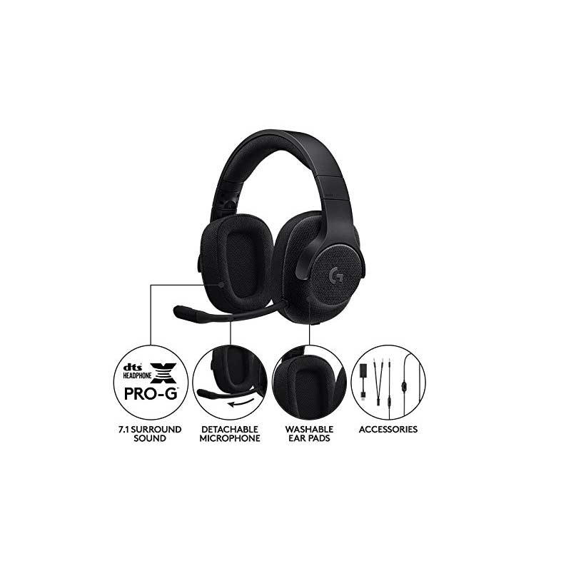 Logitech G433 Kabelgebundene Gaming Kopfhörer schwarz