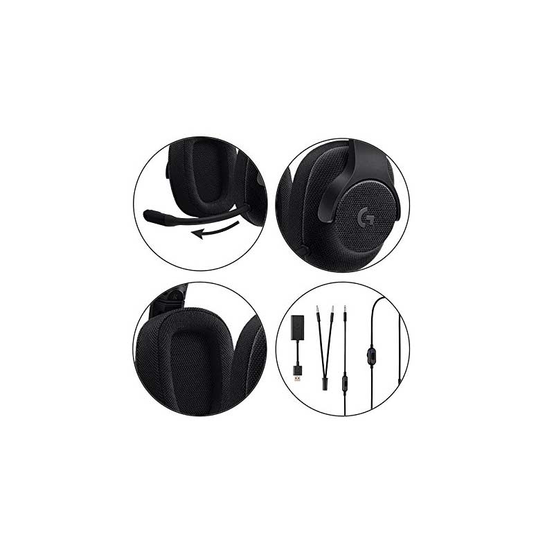 Logitech G433 Kabelgebundene Gaming Kopfhörer schwarz