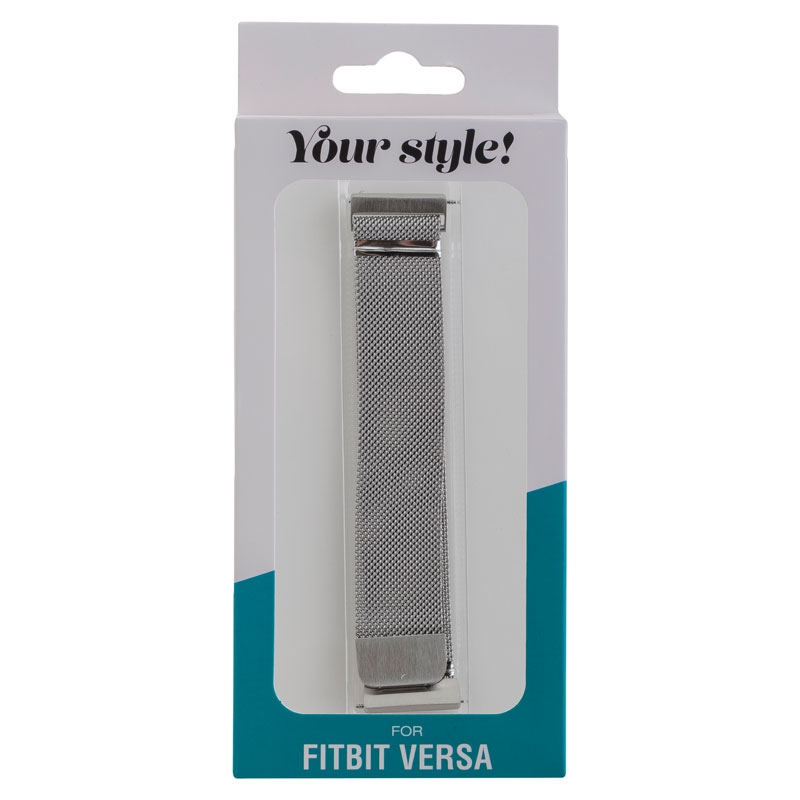 Peter Jäckel Armband für FITBIT Versa/ Versa Lite Edelstahl Milanaise Silver