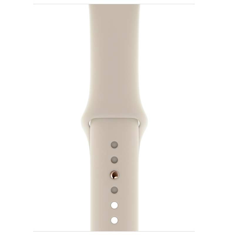 Apple Watch Series 4 GPS + LTE 40mm Edelstahl gold Sportarmband grau