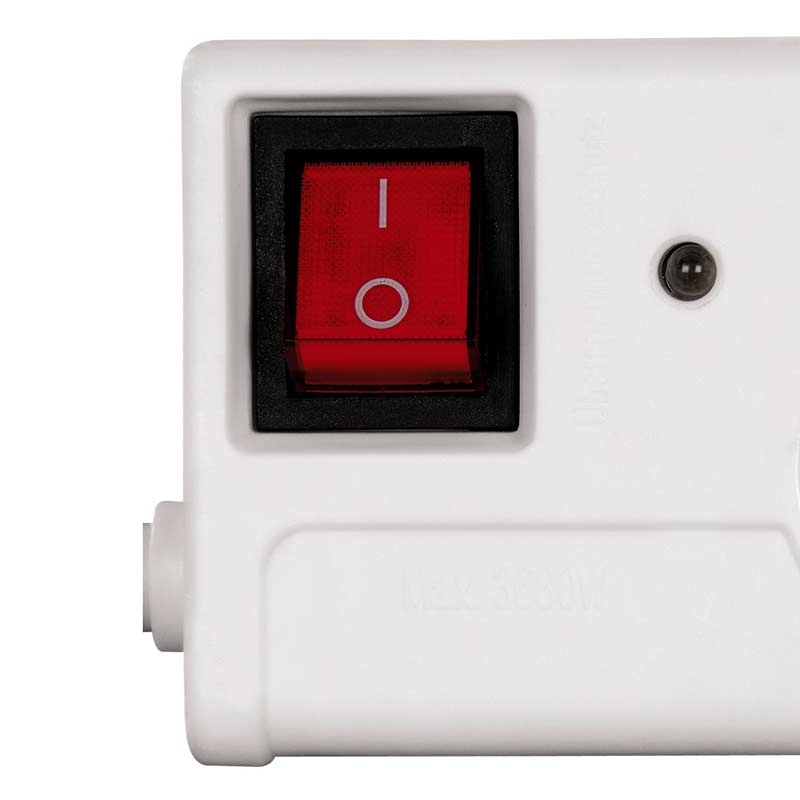 Hama Steckdosenleiste, 6-fach, einzeln schaltbar, Weiß