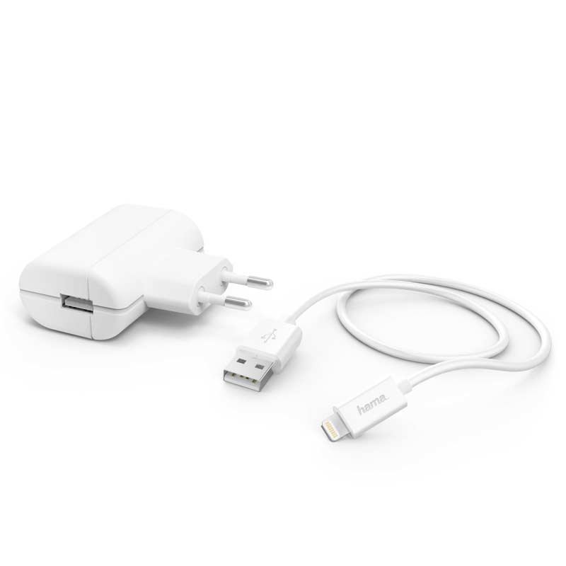 Hama Ladeset, Lightning, 2,4 A, Weiß