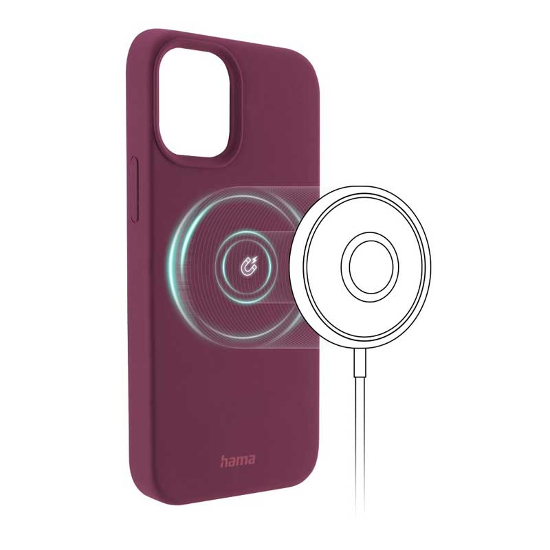 Hama Cover MagCase Finest Feel PRO für Apple iPhone 13, Bordeaux