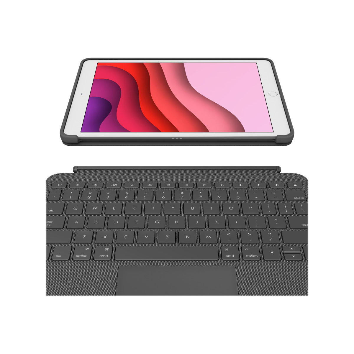 Logitech Combo Touch für iPad (7., 8. und 9. Generation) Schutzcase mit Präzisions-Trackpad schwarz