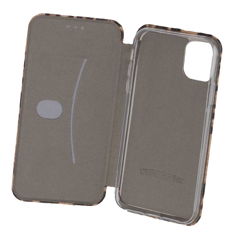 Peter Jäckel COMMANDER Book Case CURVE für Apple iPhone 11 Leopard