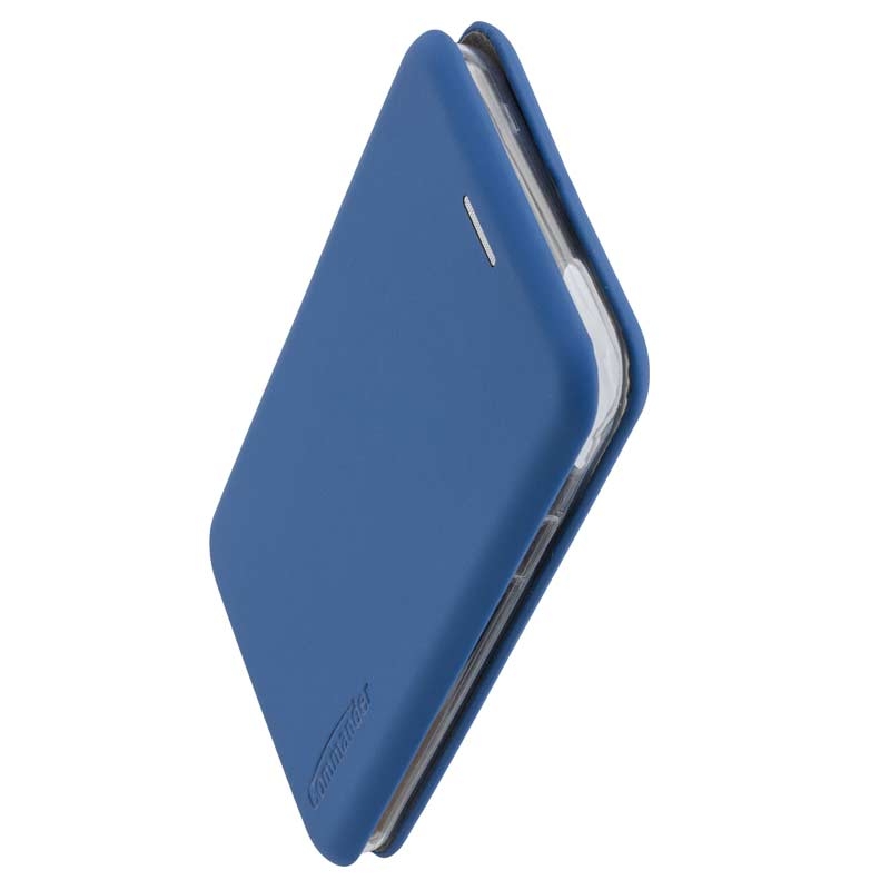 Peter Jäckel COMMANDER Book Case CURVE für Apple iPhone 11 Soft Touch Maritim Blue